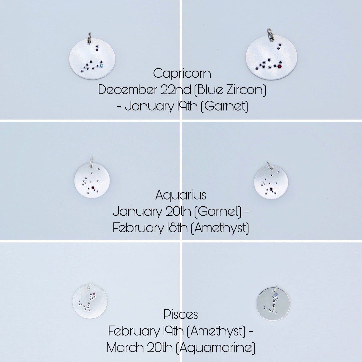 Zodiac Constellation with Birthstone Bookmark