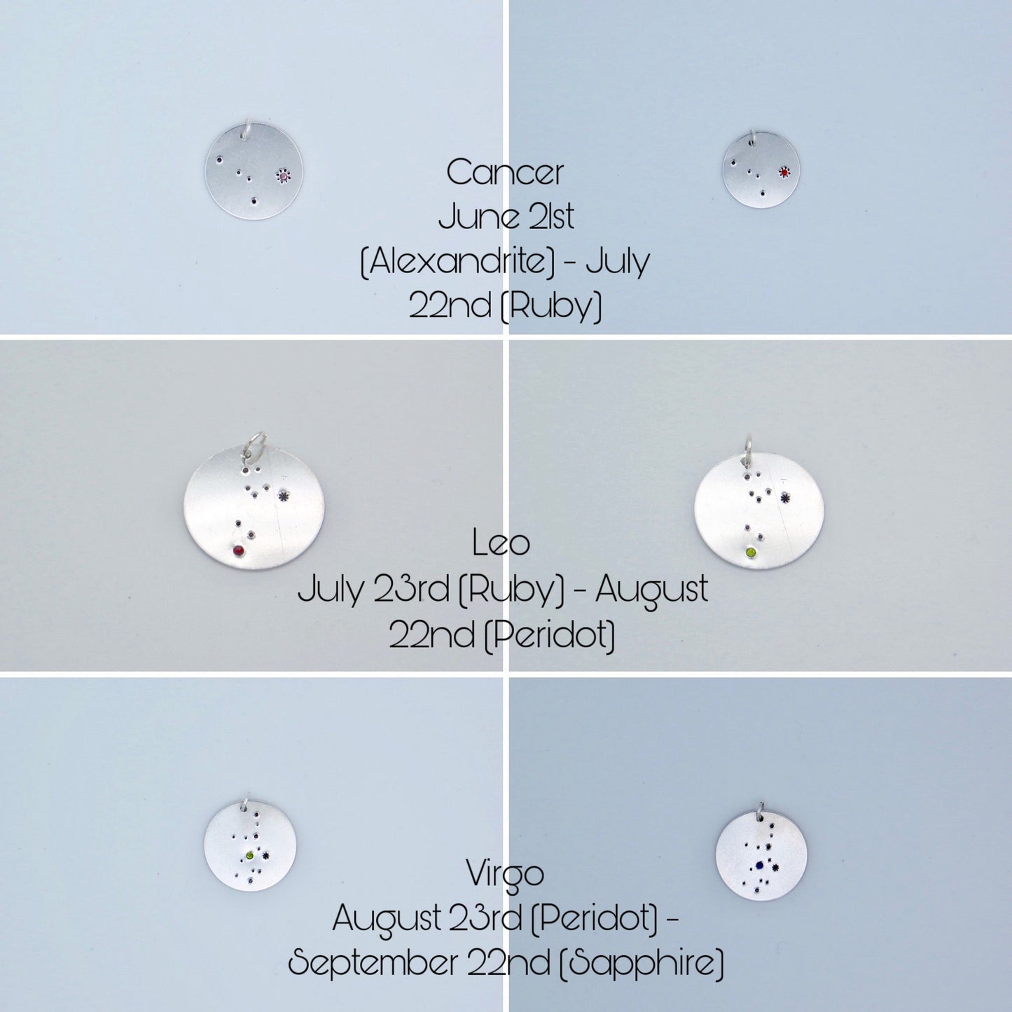 Zodiac Constellation with Birthstone Bookmark