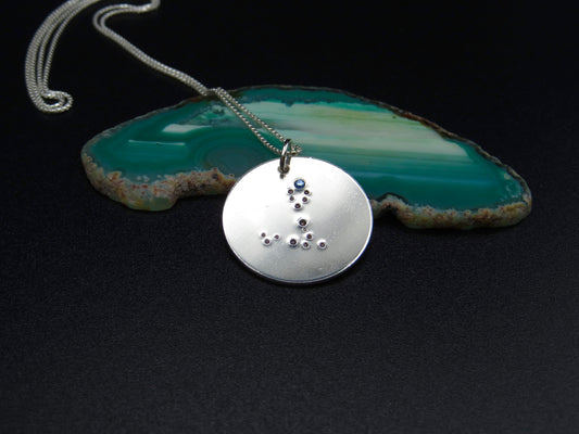Zodiac Constellation with Birthstone Necklace